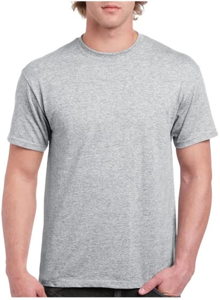 Gildan Unisex, Adult Heavy Cotton T-Shirt (5000). Ash Gray, XX-Large