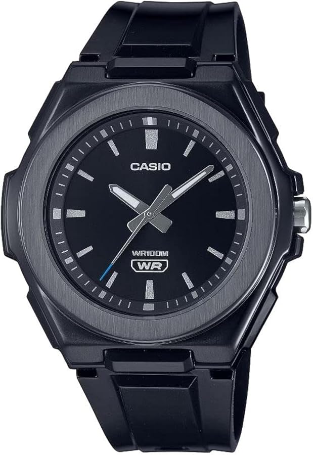 Casio Classic Analog Stainless Steel Bezel Black Resin Band Men's Watch LWA300HB-1EV