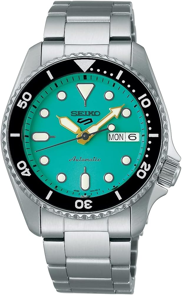 SEIKO 5 Sports Men's Automatic Watch with Stainless Steel Bracelet & Teal Dial - SRPK33K1