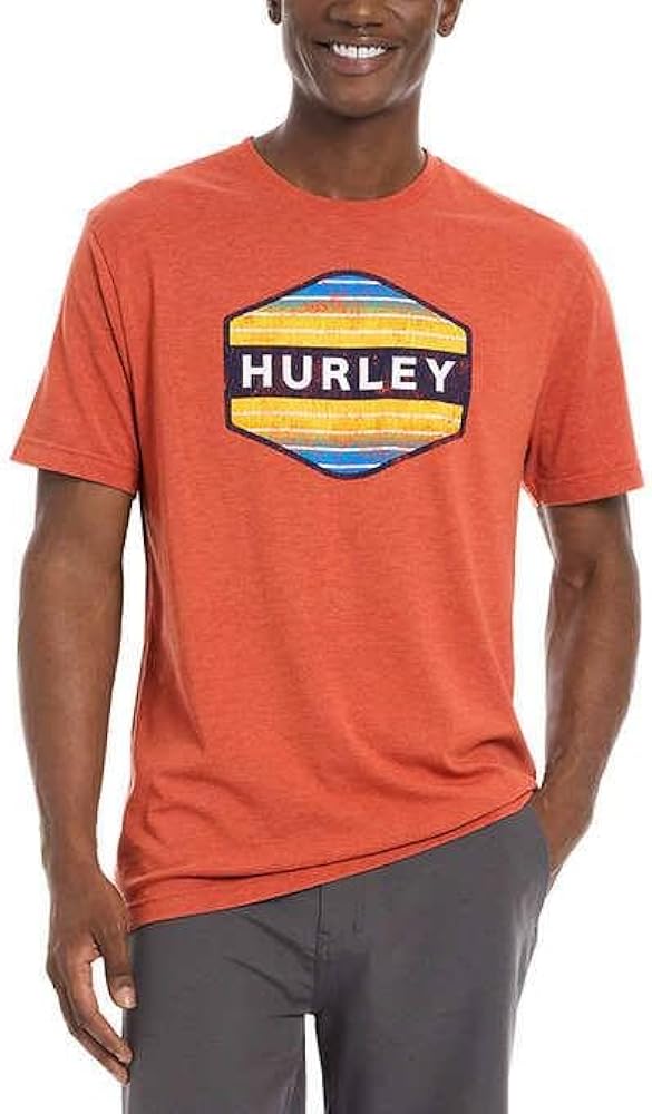 Hurley Men's Icon Slash Gradient T-Shirt, Red, Medium