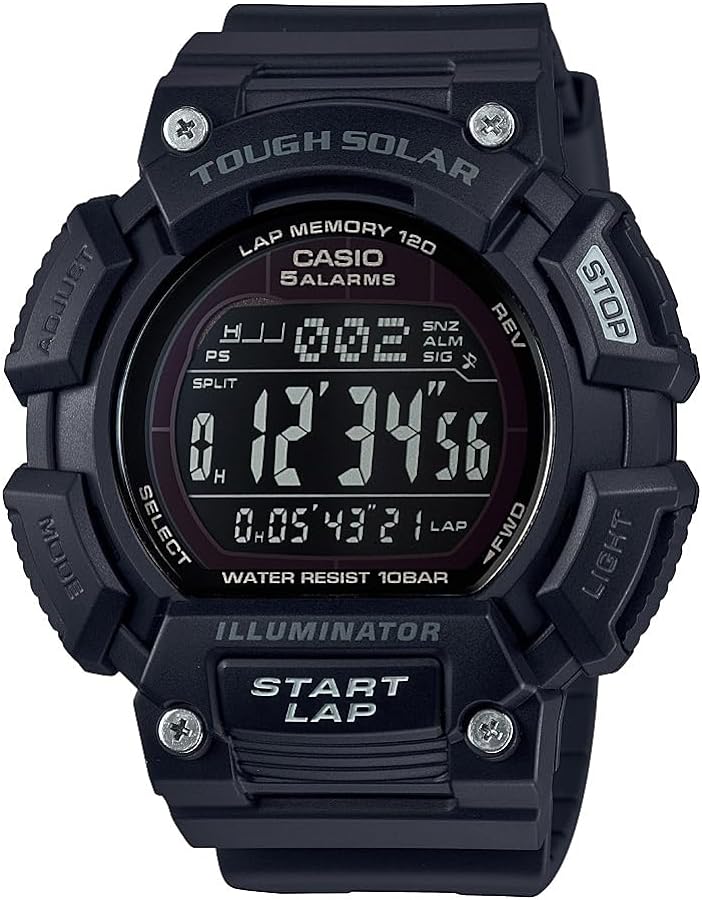 Casio Men's STLS-110H-1B2CF Tough Solar Digital Display Quartz Black Watch