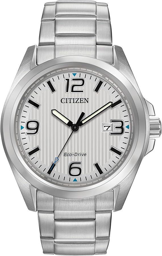 Citizen Men's Eco-Drive Weekender Garrison Field Watch in Stainless Steel, Silver Dial (Model: AW1430-86A)