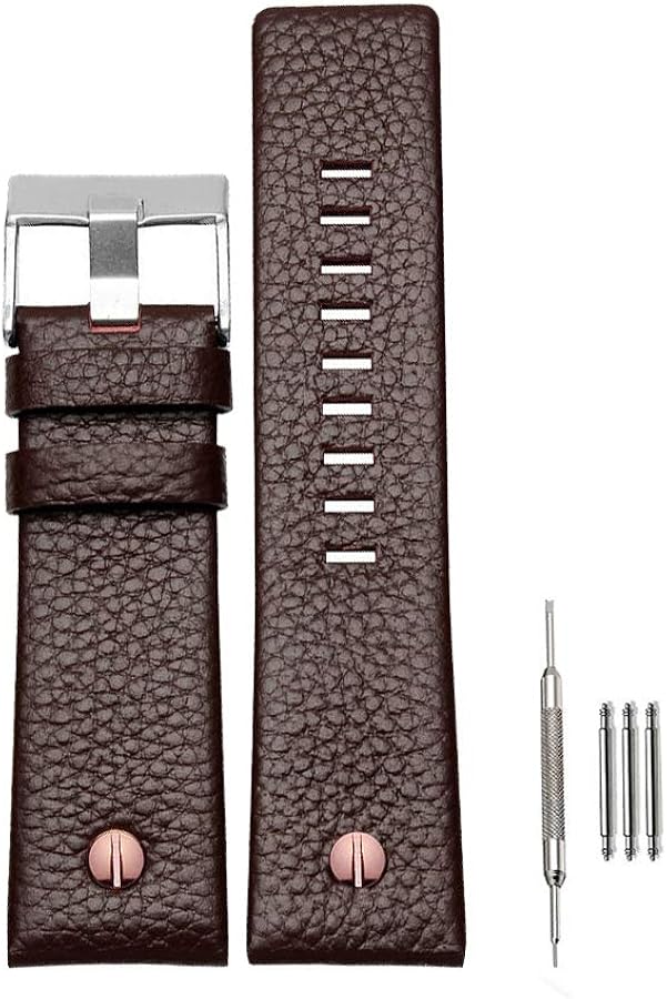 Calfskin Leather Watch Band Suitable for Men's Diesel Watches