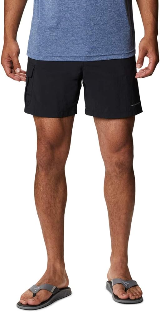 Columbia Men's PFG Bahama Short, Sun Protection, Quick Drying,Black,X-Large/6" Inseam