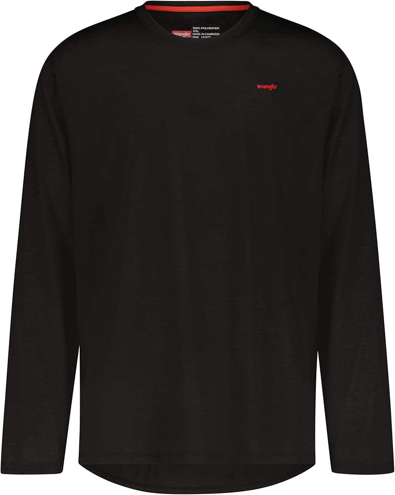 Wrangler - Men Long Sleeve Base Layer (Black) - Thermal Cold Weather Top