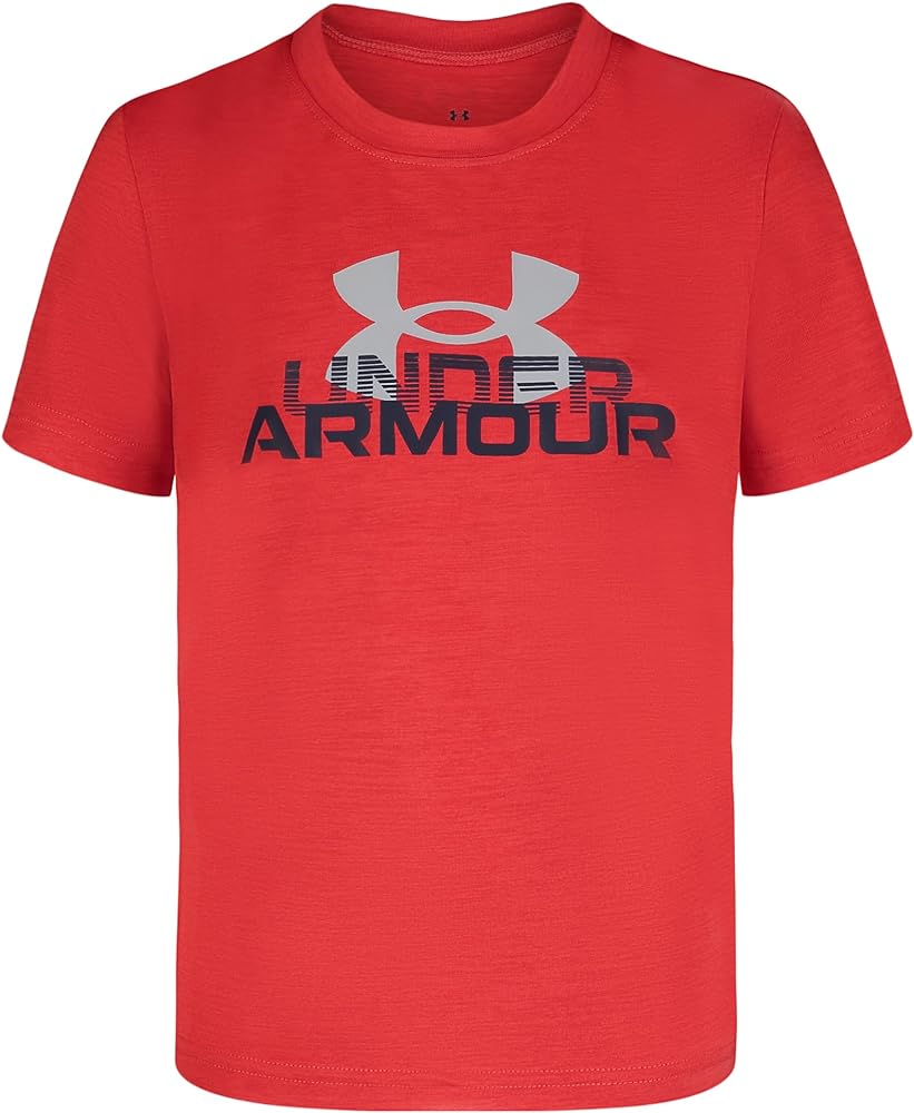 Under Armour Boys' Classic Core Logo T-Shirt, Wordmark Print & Baseball Designs, Crew Neck