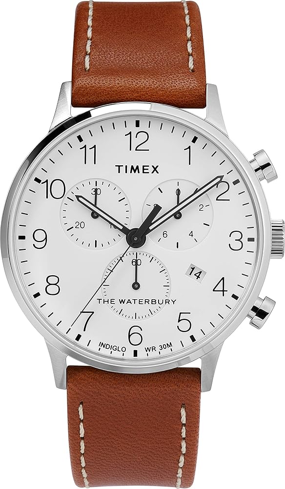 Timex Chronograph Quartz White Dial Mens Watch TW2T28000