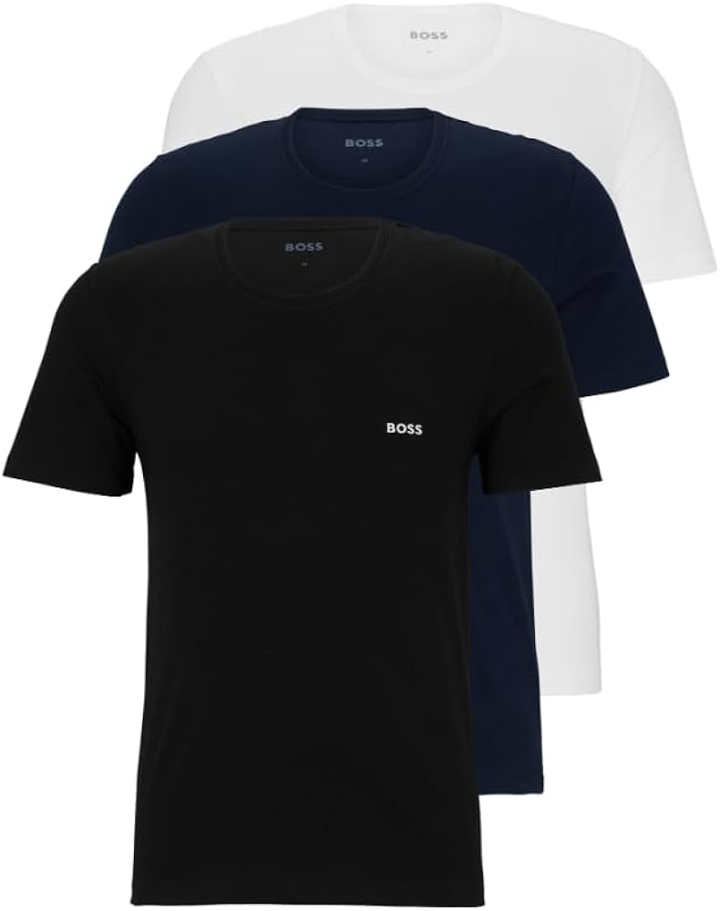 BOSS Men's 3-Pack Classic Logo Cotton T-Shirt