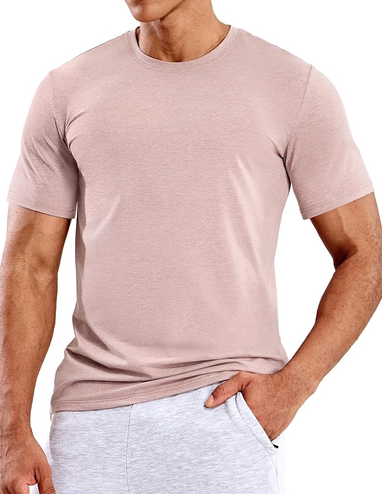 MIER Men's T Shirts Short Sleeve Dry Fit Soft Athletic Tshirt Moisture Wicking Active Casual Running Tee Tops, Crew Neck