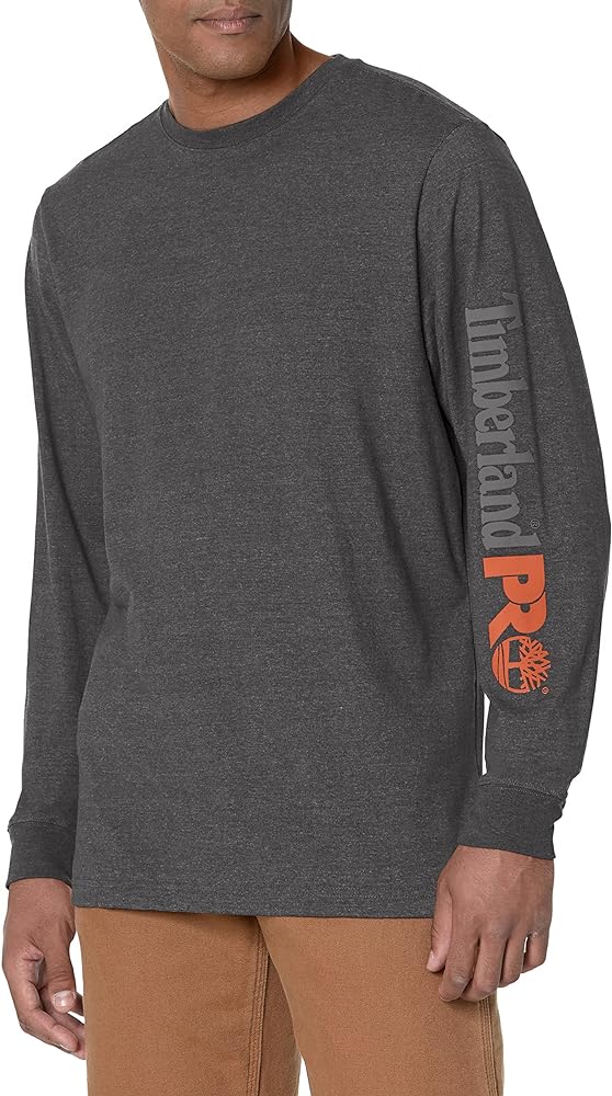 Timberland PRO Men's Base Plate Blended Long-sleeve T-shirt with Logo