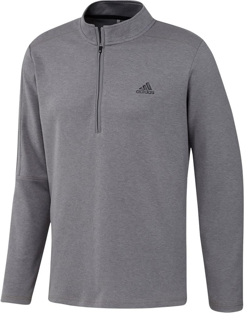 adidas Men's 3-Stripes Recycled Polyester Quarter Zip Golf Pullover