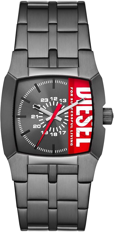 Diesel Men's 36mm Cliffhanger Quartz Stainless Steel Three-Hand Watch, Color: Gunmetal (Model: DZ2188)