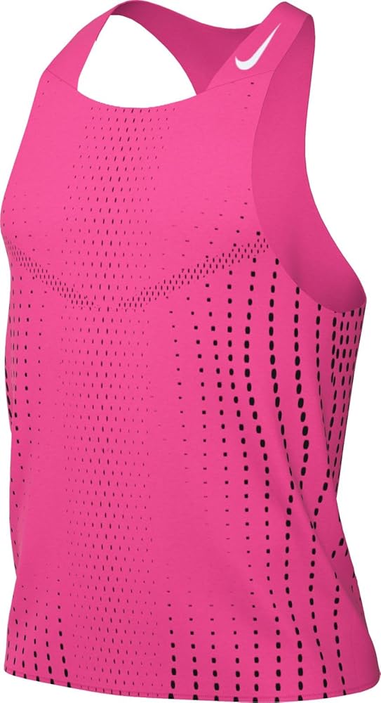 Nike Dri-FIT ADV AeroSwift Men's Racing Singlet (US, Alpha, Medium, Regular, Regular, Hyper Pink/White)