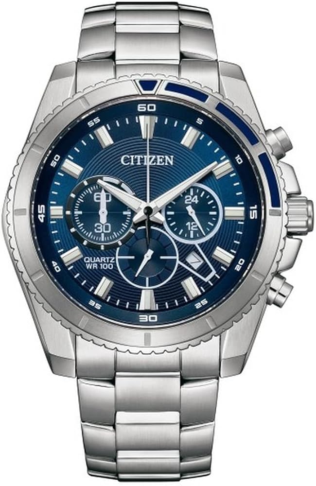 Citizen AN8201-57L Men's Quartz Chronograph Silver Bracelet Watch