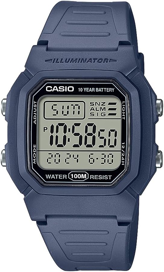 Casio Illuminator 10-Year Battery Digital Watch W-800H-2AVCF