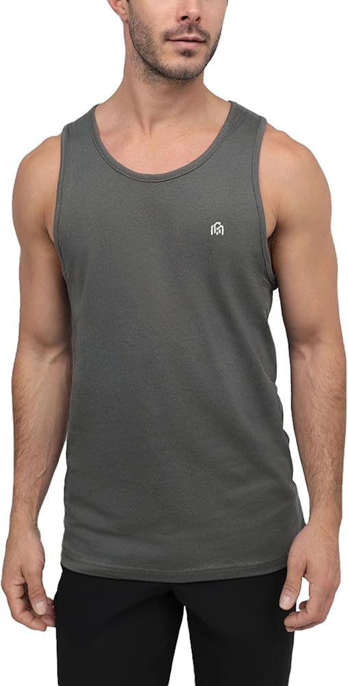 INTO THE AM Premium Basic Tank Tops for Men - Beach Workout Muscle Tanks S - 2XL