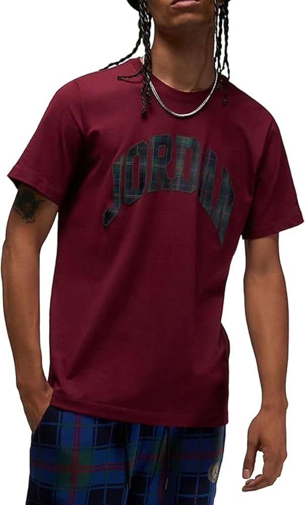 Nike Men's Air Jordan Essentials Holiday Maroon Red ActiveT-Shirt