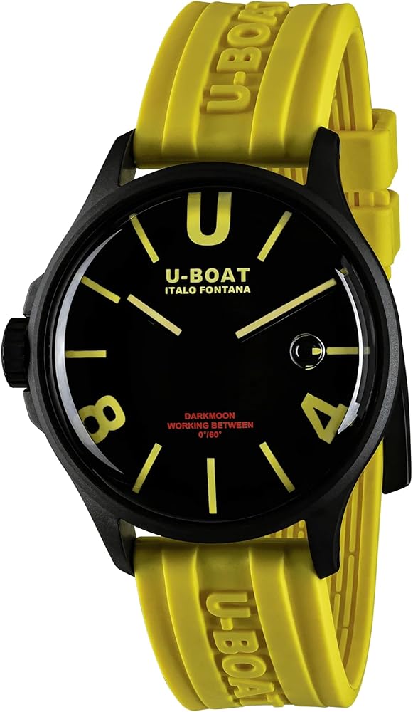 U-Boat Darmoon Mens Analog Swiss Quartz Watch with Silicone Bracelet 9522