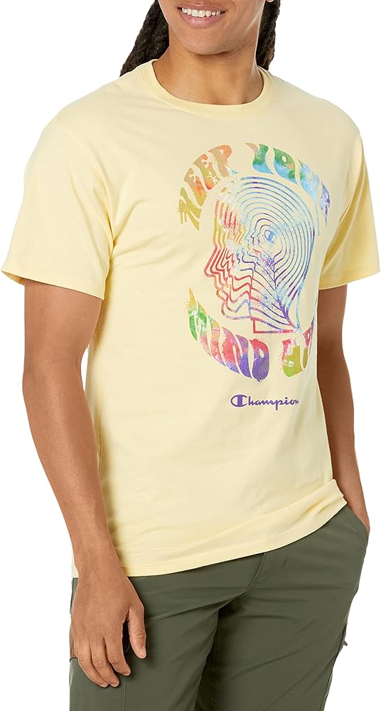 Champion mens Classic T Shirt, Open Mind