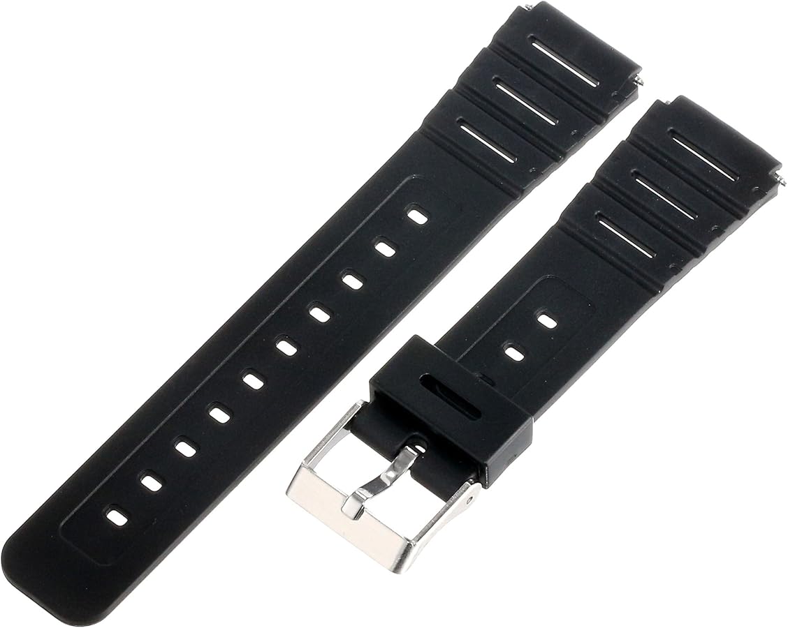 Timex Men's Q7B727 Resin Performance Sport 18mm Black Replacement Watchband