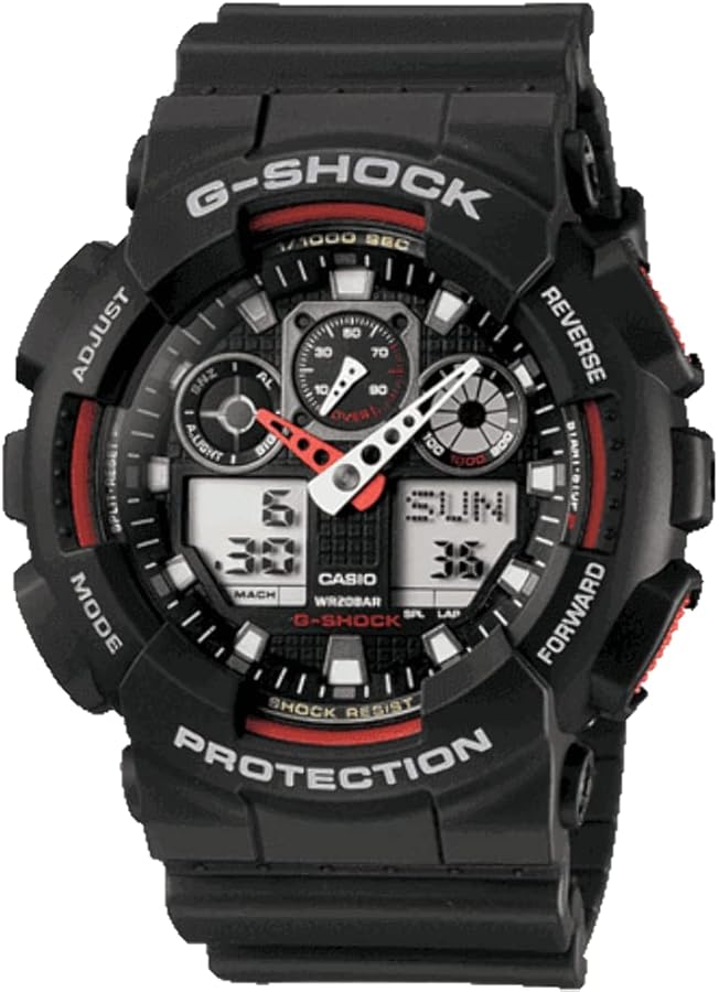 Casio G-Shock Ana-digi World Time Black Dial Men's watch #GA100-1A4