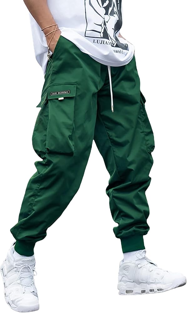 DIOTSR Mens Cargo Joggers Pants Casual Athletic Sweatpants Workout Track Pants with Pockets