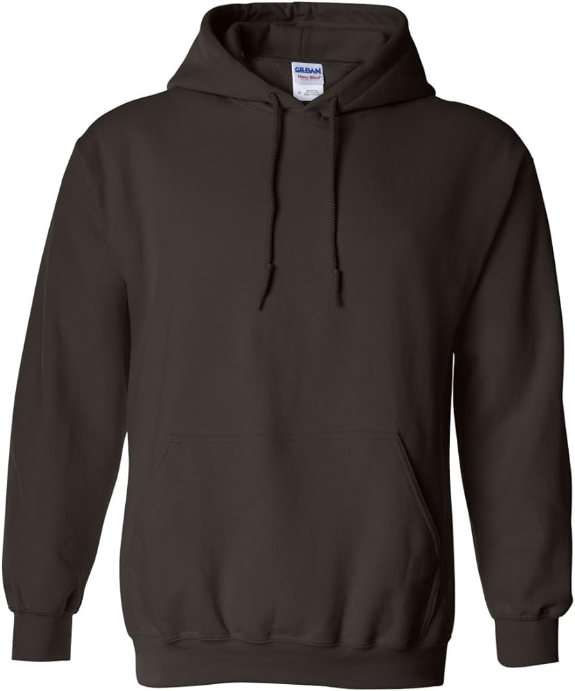 Gildan Men's Fleece Hooded -Sweatshirt, Style G18500 L DARK CHOCOLATE