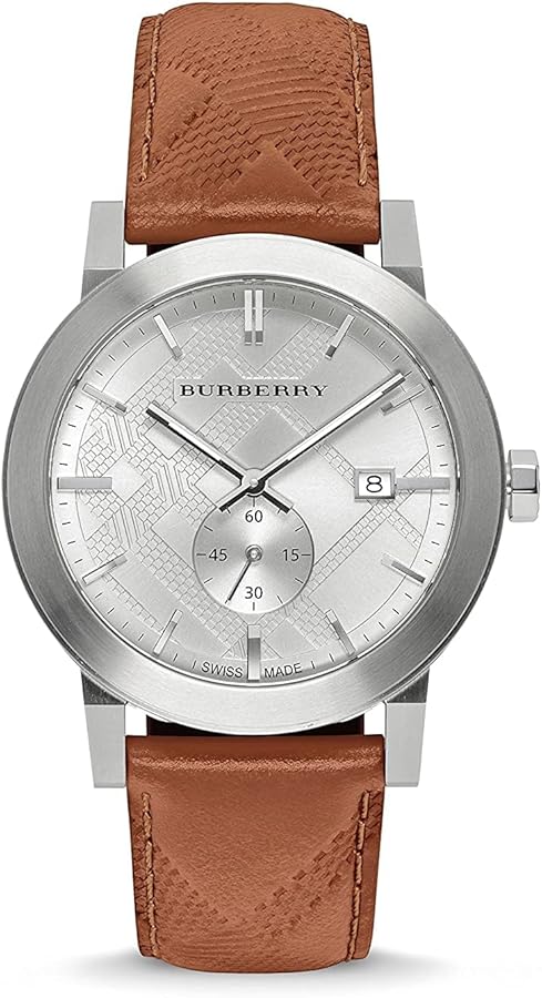 Burberry Men's Chronograph The City Brown Leather Strap Timepiece 42mm BU9904