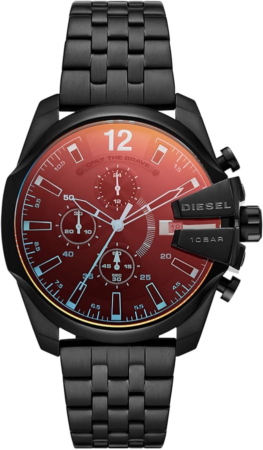 Diesel Baby Chief Men's Chronograph Watch with Stainless Steel Bracelet or Genuine Leather Band