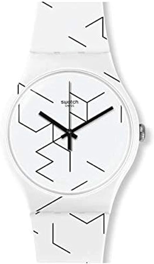 Swatch Unisex Adult Analogue Quartz Watch with Silicone Strap SUOW164