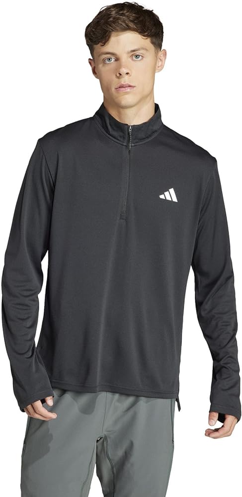 adidas Men's Train Essentials Quarter-Zip Long Sleeve T-Shirt